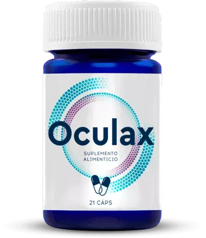 Frasco Oculax azul navy con suplemento ocular de 21 cápsulas con luteína, zeaxantina, arándano, vitamina A y zinc para la vista y protección macular